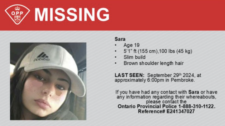 Missing: OPP search for woman last seen in Pembroke